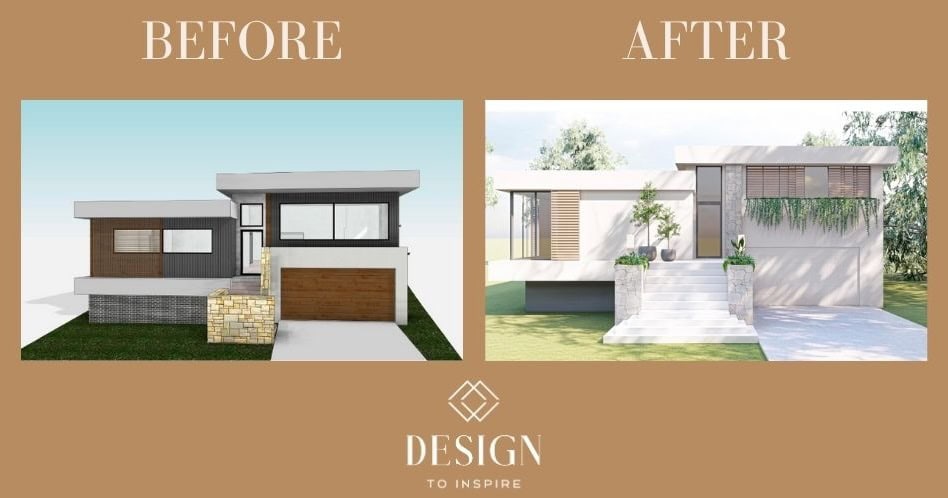 Before and after facade gold